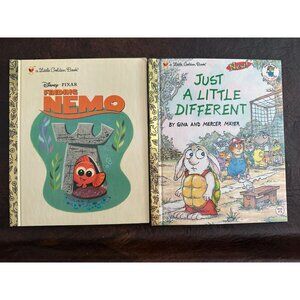 2 Little Golden Books Finding Nemo and Just a Little Different exc condition
